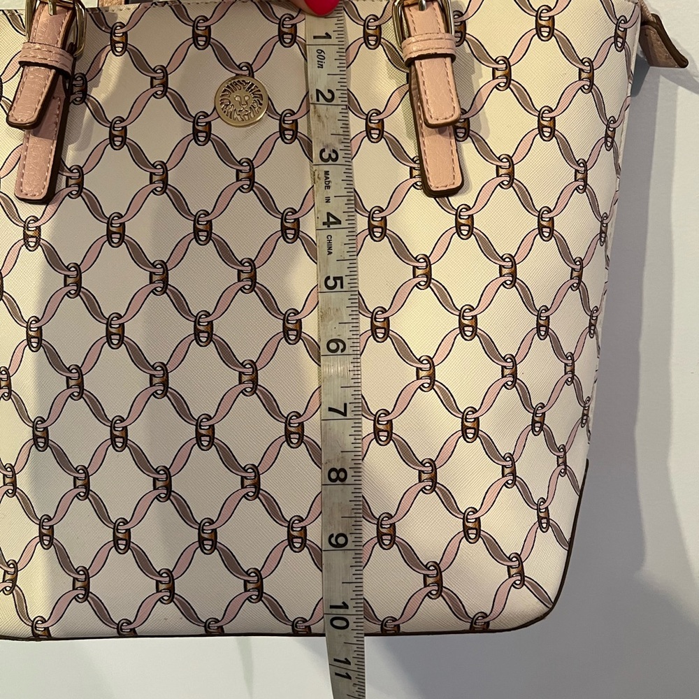 Anne Klein tote bag purse pink white gold clean - Picture 10 of 13